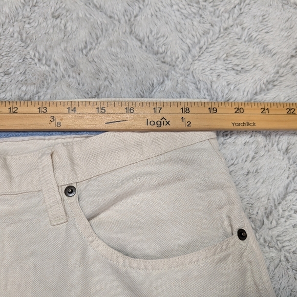 Billy Reid Pants Mens 38 White Eggshell Ashland Cotton Linen Slim Straight - Picture 4 of 8
